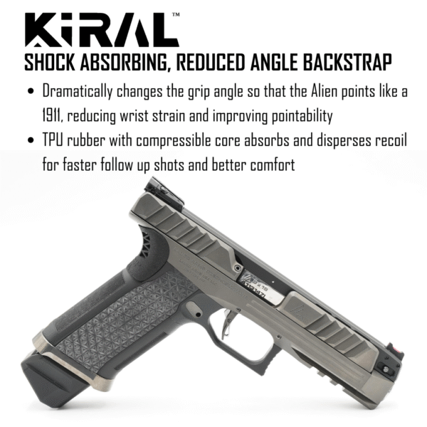 Shock Absorbing, Reduced Grip Angle Backstrap for Laugo Arms® Alien / Creator / Remus - Image 2